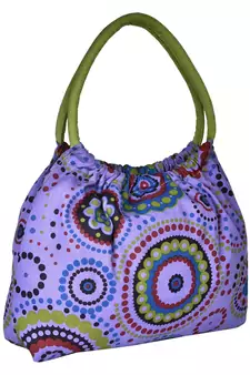 Orb Purple Canvas Shoulder Bag