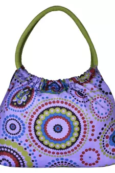 Orb Purple Canvas Shoulder Bag