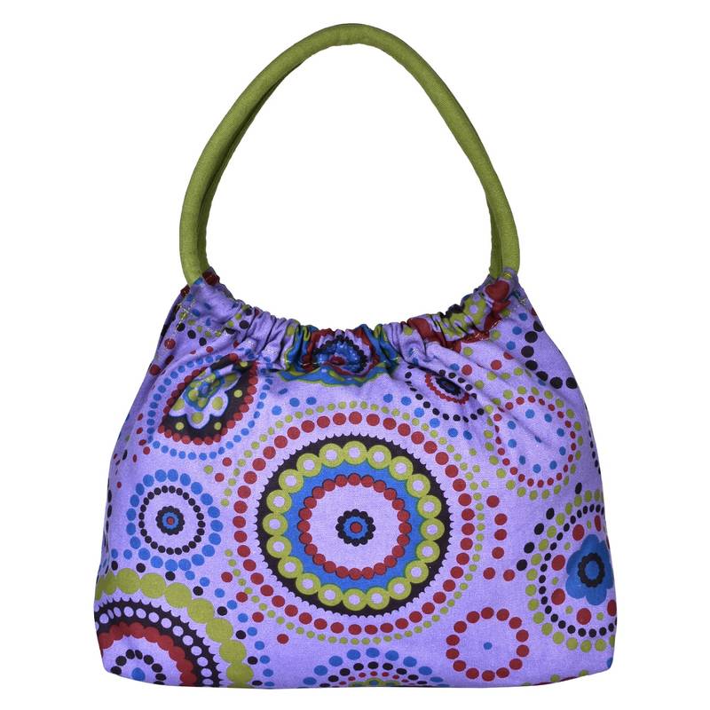 Orb Purple Canvas Shoulder Bag