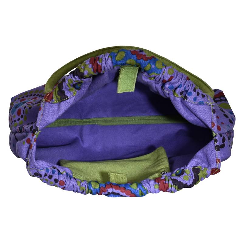 Orb Purple Canvas Shoulder Bag