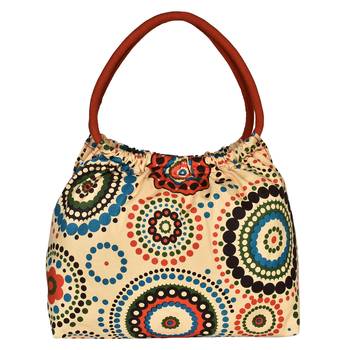 Orb Yellow Canvas Shoulder Bag 1