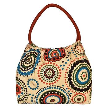 Orb Yellow Canvas Shoulder Bag 3