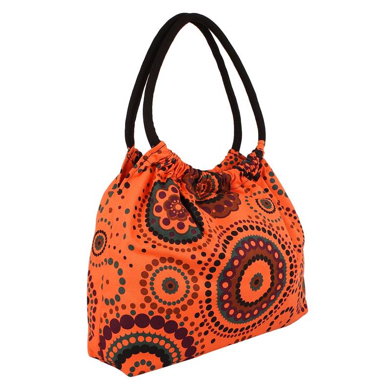 Orb Orange Canvas Shoulder Bag