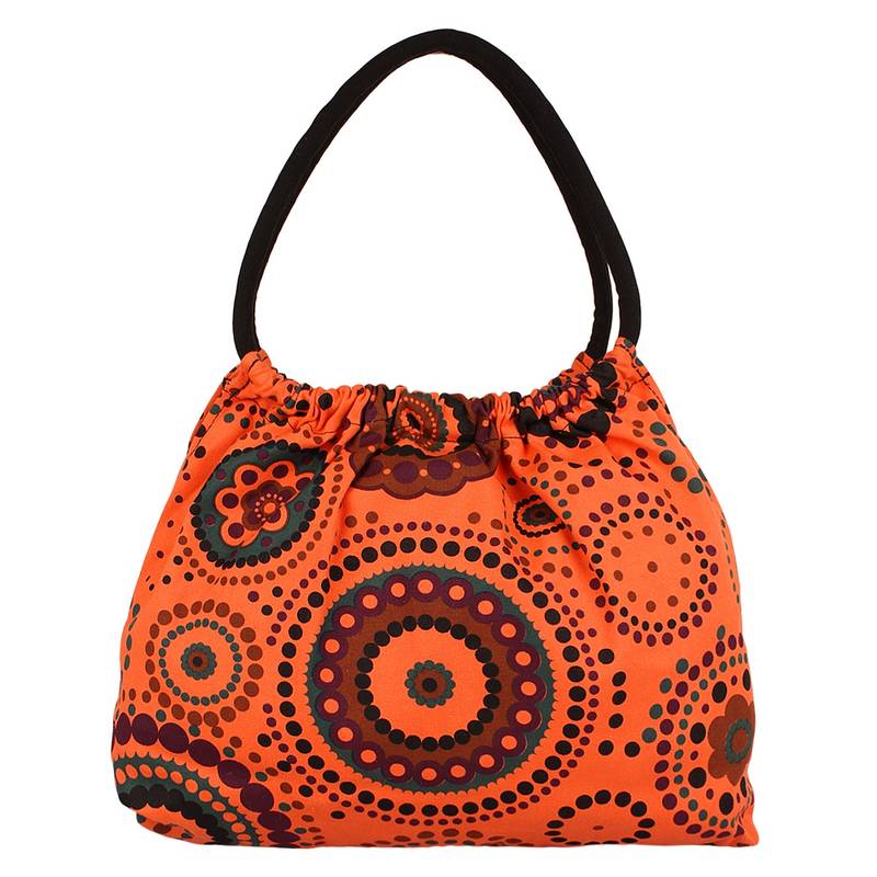 Orb Orange Canvas Shoulder Bag