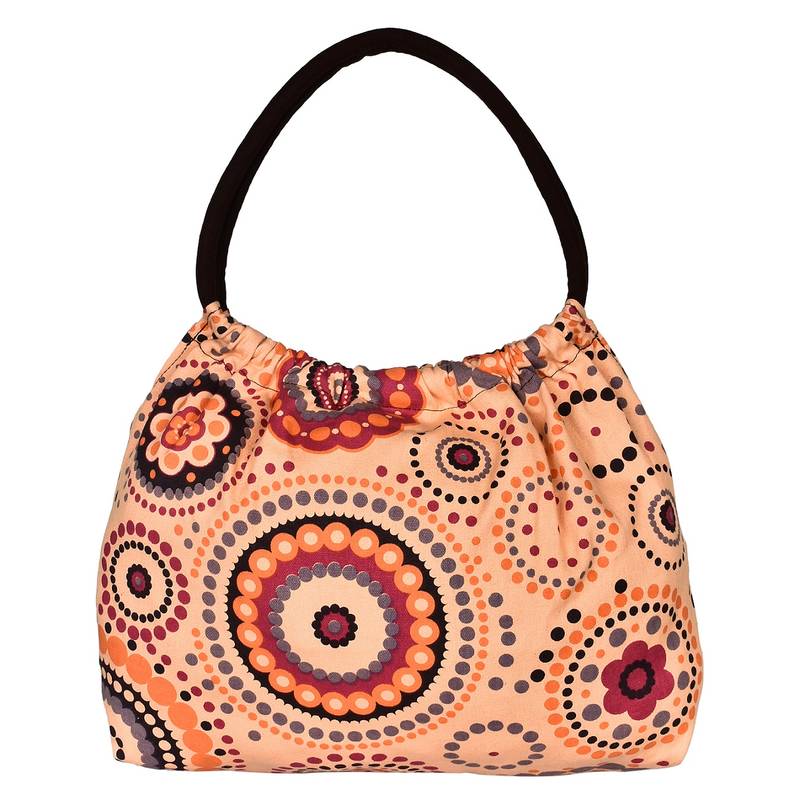 Orb Orange Canvas Shoulder Bag