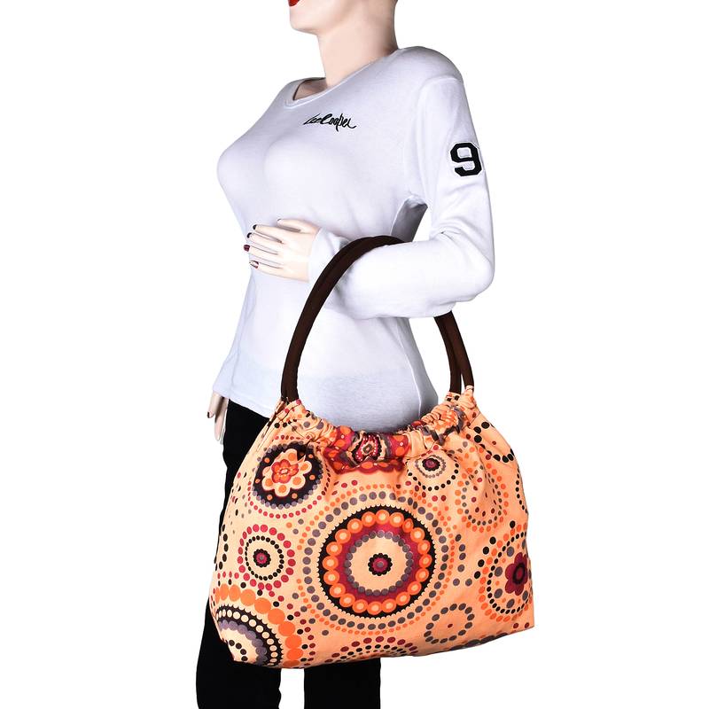 Orb Orange Canvas Shoulder Bag
