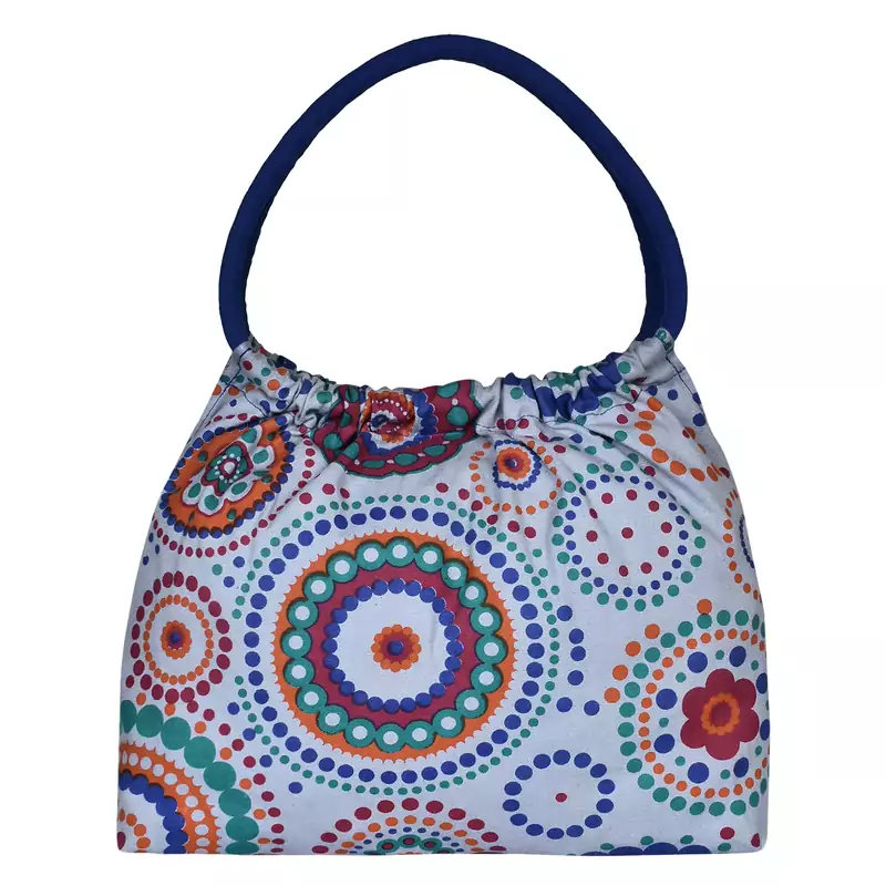 Orb Grey Canvas Shoulder Bag