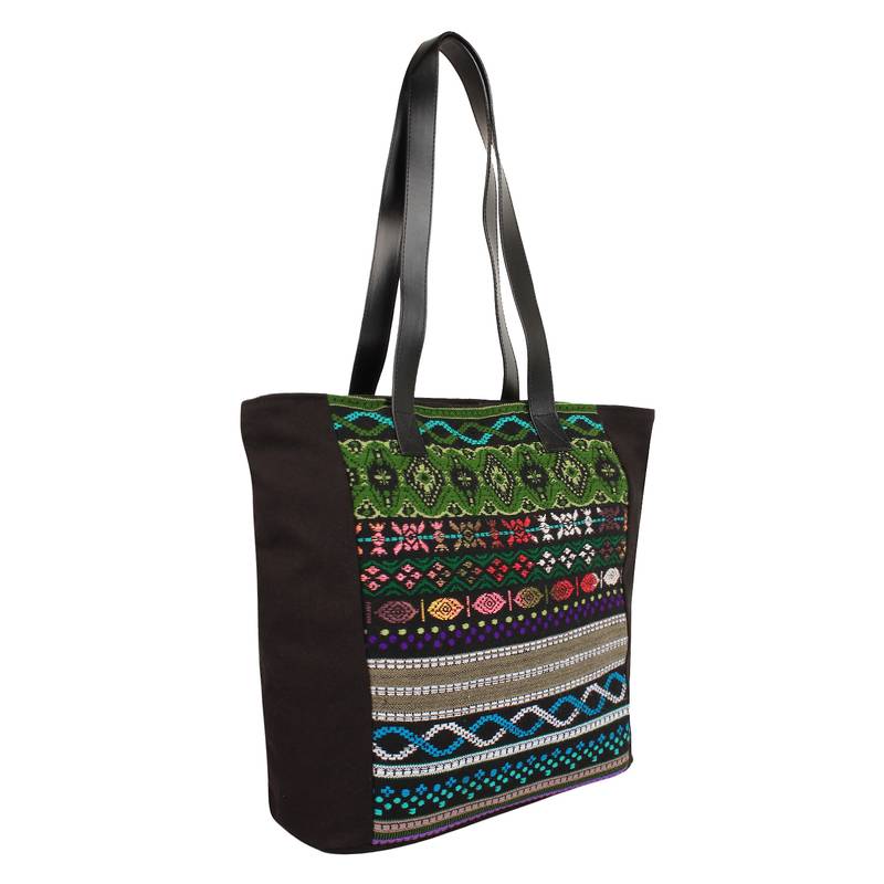 Nava Black Acrylic Tote Bag