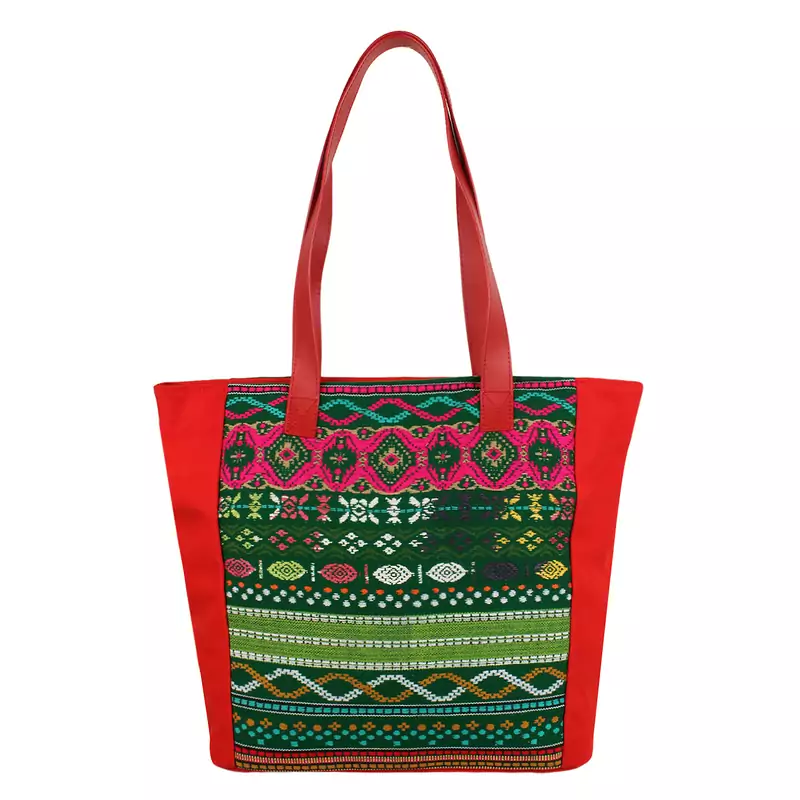 Nava Red Acrylic Tote Bag