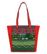Nava Red Acrylic Tote Bag