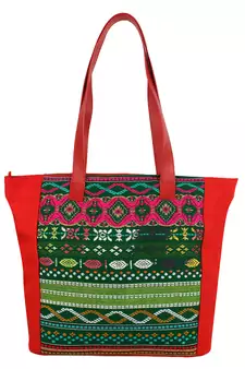 Nava Red Acrylic Tote Bag
