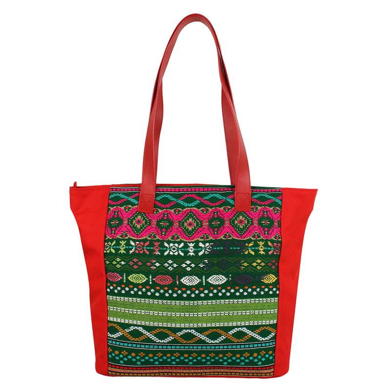 Nava Red Acrylic Tote Bag
