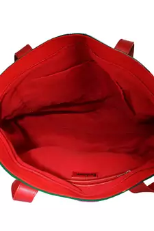 Nava Red Acrylic Tote Bag