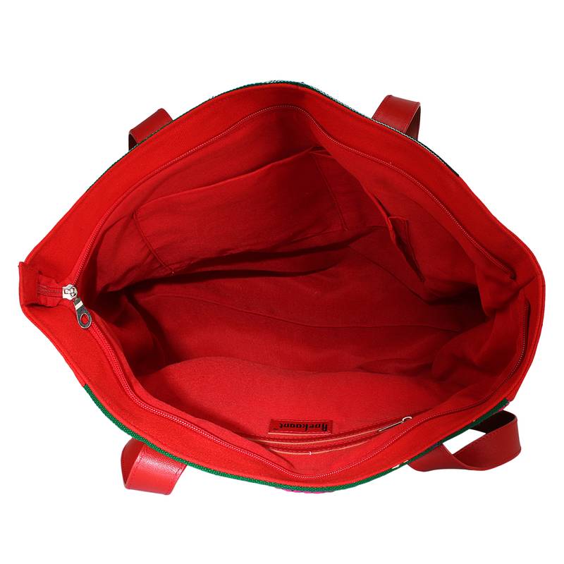 Nava Red Acrylic Tote Bag