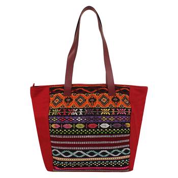 Nava Maroon Acrylic Tote Bag 3