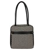 Monochrome Jacquard Black & White Shoulder Bag