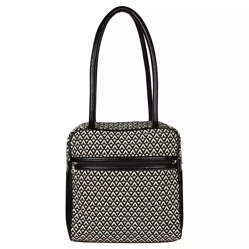 Monochrome Jacquard Black & White Shoulder Bag