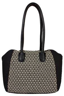 Monochrome Jacquard Black & White Shoulder Bag