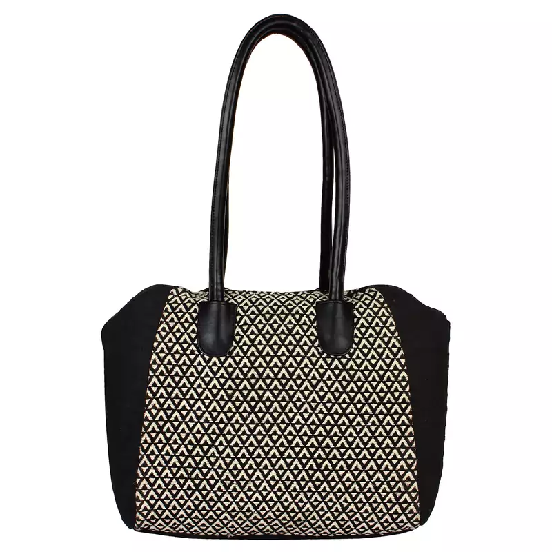 Monochrome Jacquard Black & White Shoulder Bag