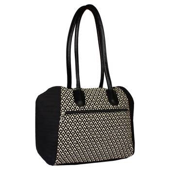 Monochrome Jacquard Black & White Shoulder Bag 2