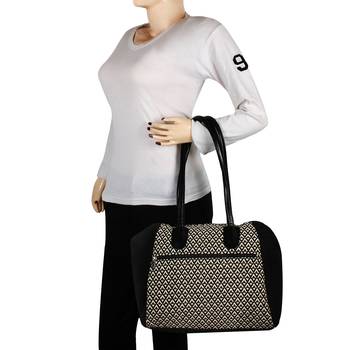 Monochrome Jacquard Black & White Shoulder Bag 6