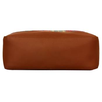 Streak Red Cotton Shoulder Bag 4