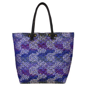 Duvet Blue Jacquard Tote Bag 1
