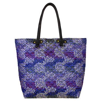 Duvet Blue Jacquard Tote Bag 3