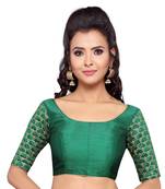 Designer Greeen Sleeve Embroidered Work Readymade Blouse