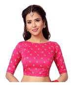 Designer Pink Embroidered Work Blouse