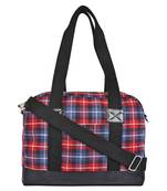 Streak Blue & Red Cotton Shoulder Bag