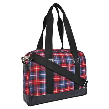 Streak Blue & Red Cotton Shoulder Bag 2