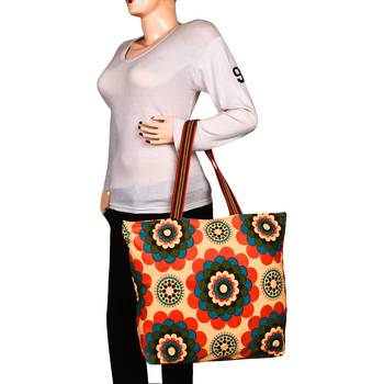 Florid Yellow Canvas Tote Bag 6