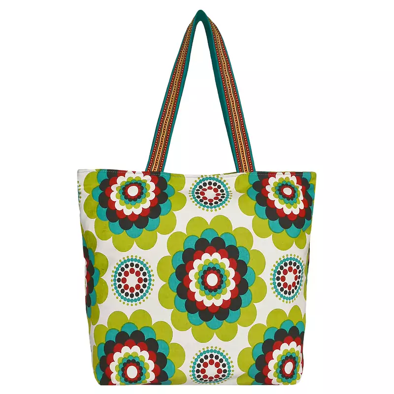 Florid Green Canvas Tote Bag