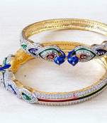 Fine Cz Peacock Design Bangles