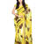 Yellow  Printed georgette saree with blouse