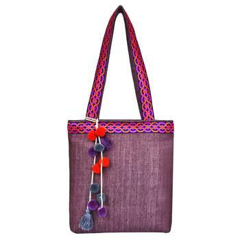 Peppy Pink Viscose Tote Bag 1