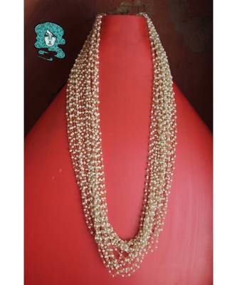 White Pearl Beaded  Necklaces 2