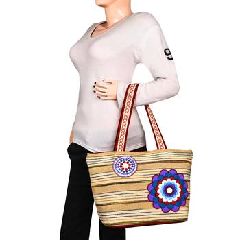 Hybrid Beige Cotton Tote Bag 6