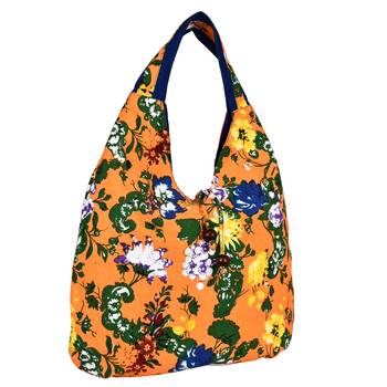 Florid Orange & Multi Canvas Hobo Bag 2