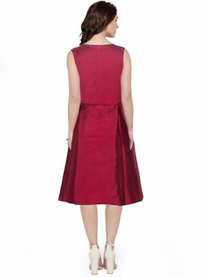 Maroon Tafetta Western Short Top 3