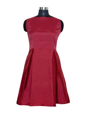 Maroon Tafetta Western Short Top 4