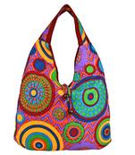 Florid Multicolor Canvas Hobo Bag