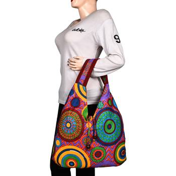 Florid Multicolor Canvas Hobo Bag 6