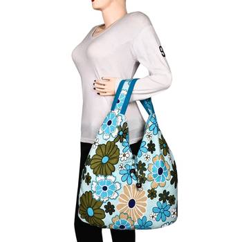 Florid Blue & Multi Canvas Hobo Bag 6