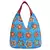 Florid Blue & Multi Canvas Hobo Bag