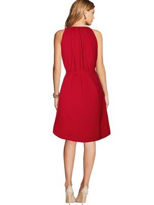 Red Crepe Plain Western Fancy Top 4