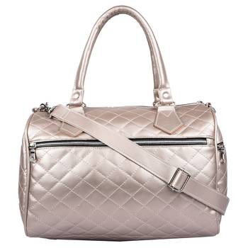 Duvet Metallic Gold PU Handbag 1