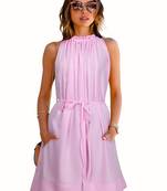 Pink Crepe  Western Fancy Top