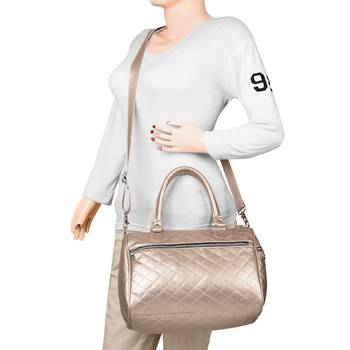 Duvet Metallic Gold PU Handbag 6
